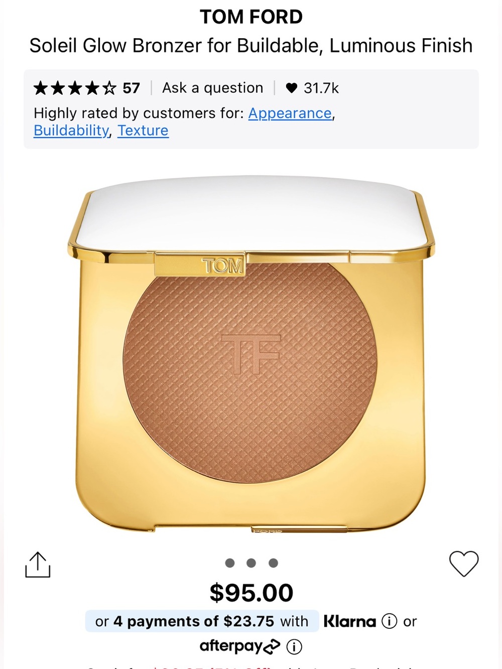 Tom Ford soleil glow bronzer - 02 Terra
